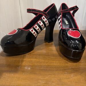 Fantasma Alice In Wonderland Heart cosplay platform heel shoes Queen 55 Size 10